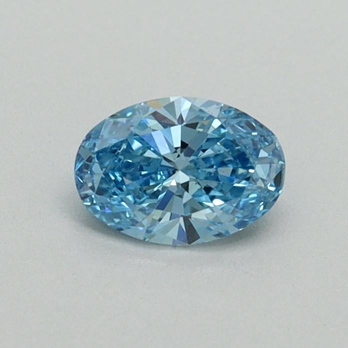 0.35 Ct. Fancy Vivid Blue Oval Lab Grown Diamond