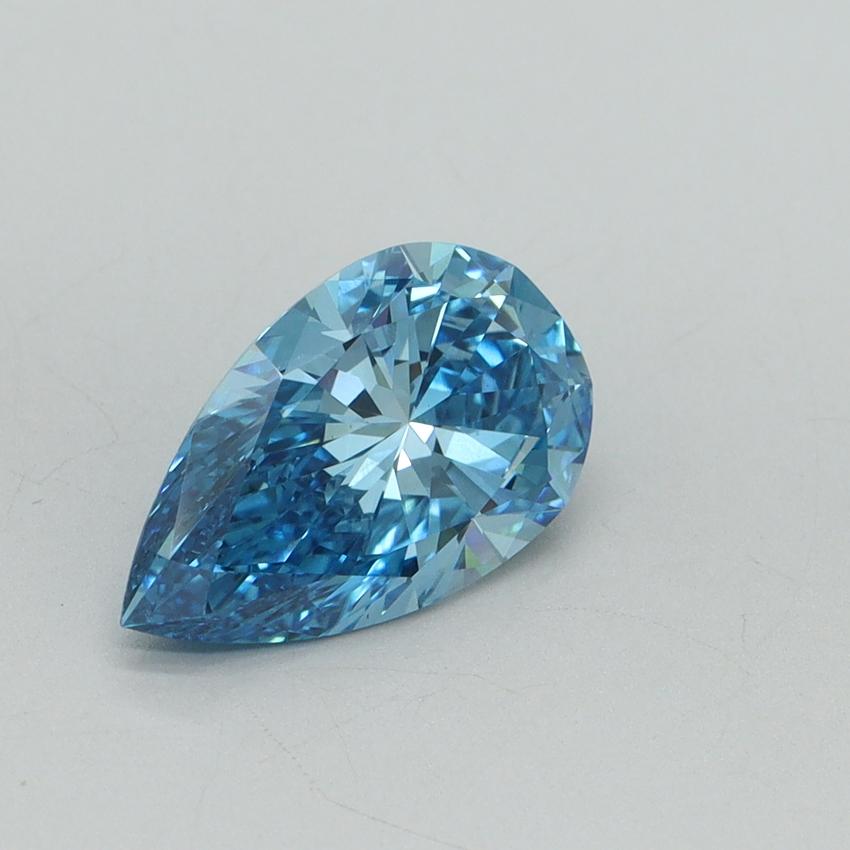 1.59 Ct. Fancy Vivid Blue Pear Lab Grown Diamond