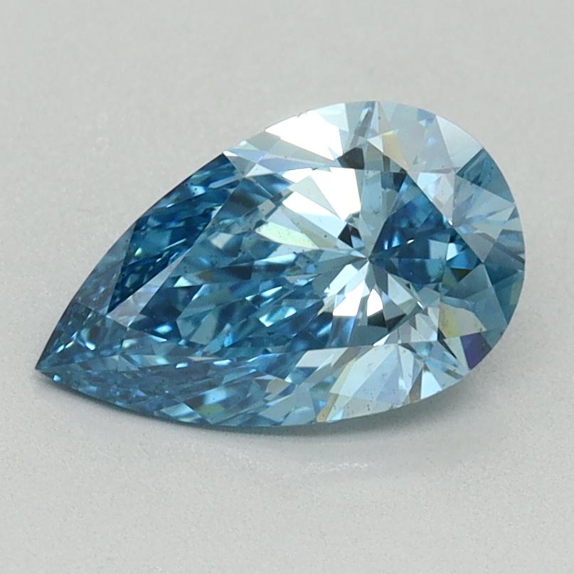 1.17 Ct. Fancy Vivid Blue Pear Lab Grown Diamond
