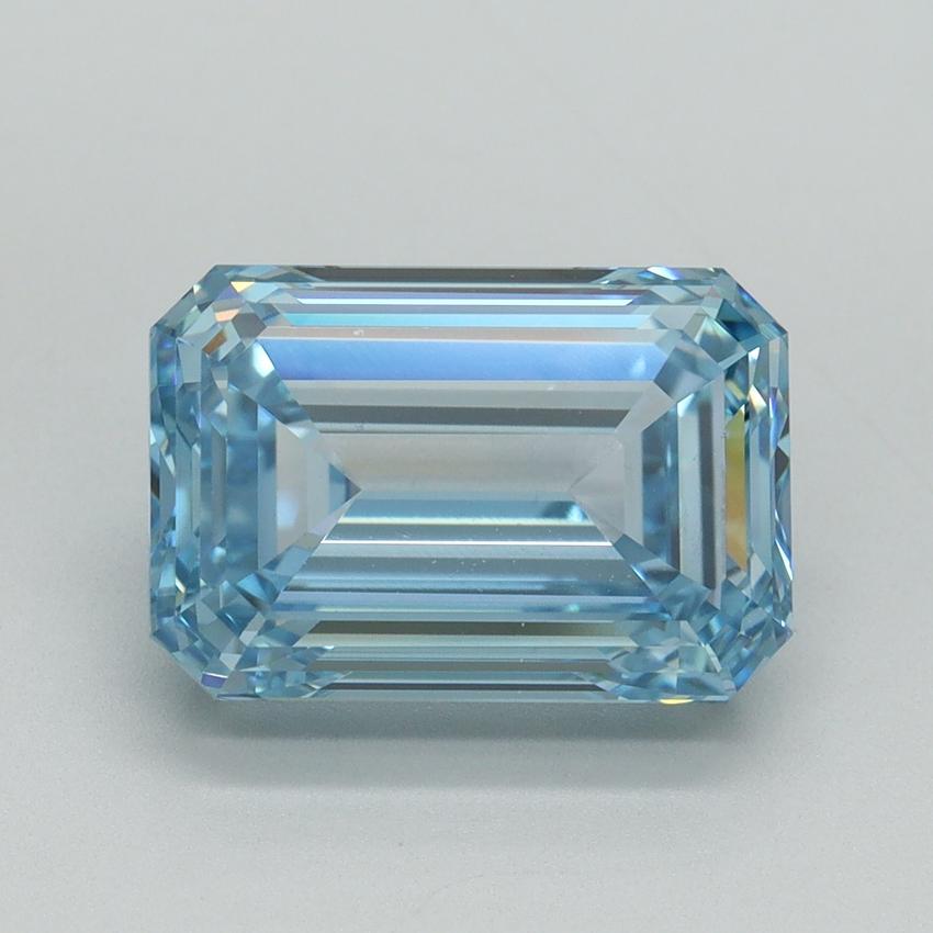5.14 Ct. Fancy Intense Blue Emerald Lab Grown Diamond