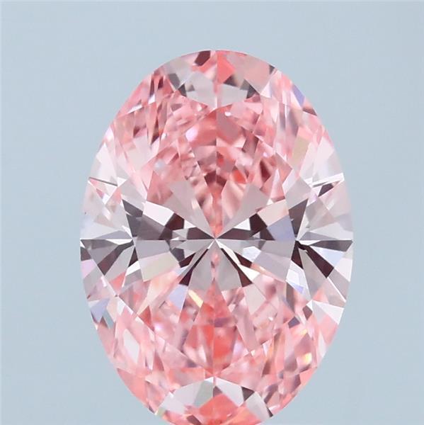 2.01 Ct. Fancy Vivid Pink Oval Lab Grown Diamond