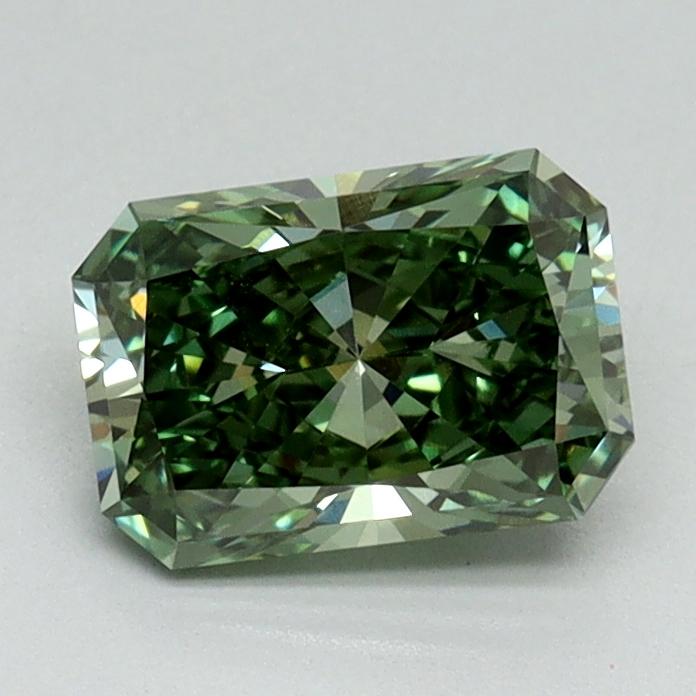 1.08 Ct. Fancy Vivid Pacific Green Radiant Lab Grown Diamond