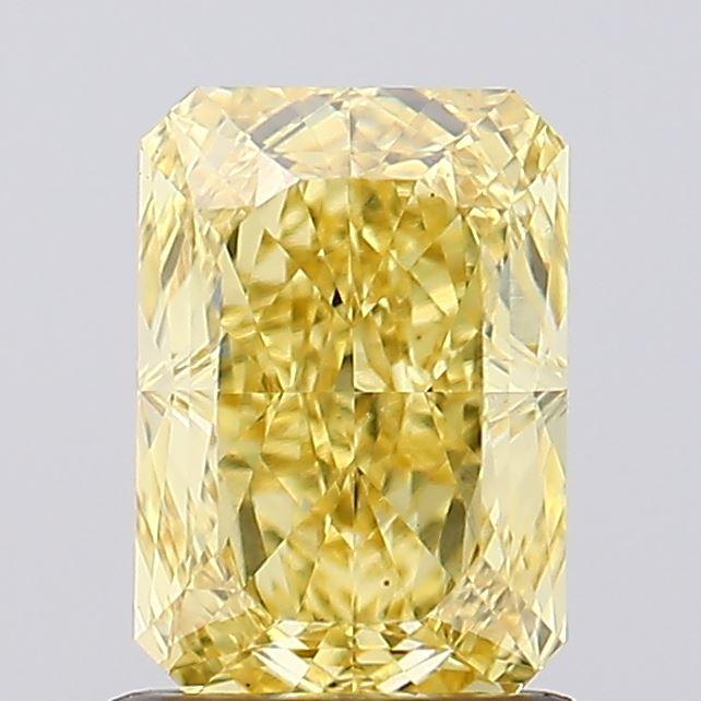 1.27 Ct. Fancy Vivid  Yellow Radiant Lab Grown Diamond