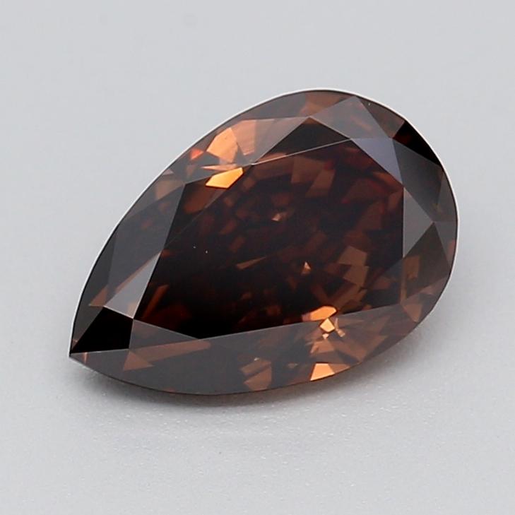 0.73 Ct. Fancy Deep  Brown Pear Lab Grown Diamond