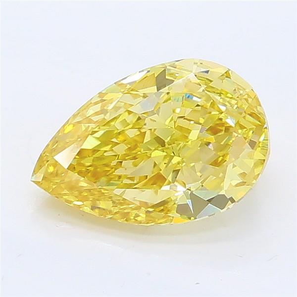 1.58 Ct. Fancy Intense Yellow Pear Lab Grown Diamond