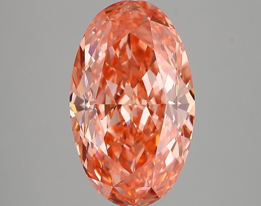 4.8 Ct. Fancy Vivid Pink Oval Lab Grown Diamond