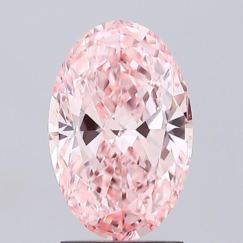 2.51 Ct. Fancy Vivid Pink Oval Lab Grown Diamond