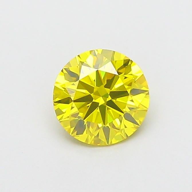 1.30 Ct. Fancy Vivid  Yellow Round Lab Grown Diamond