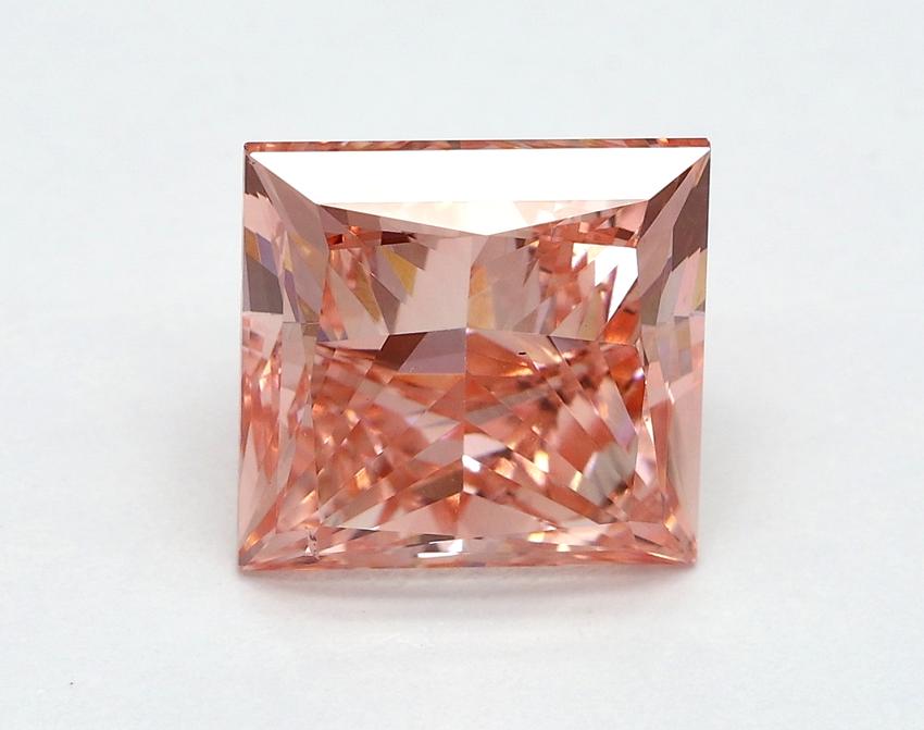3.00 Ct. Fancy Vivid Pink Princess Lab Grown Diamond
