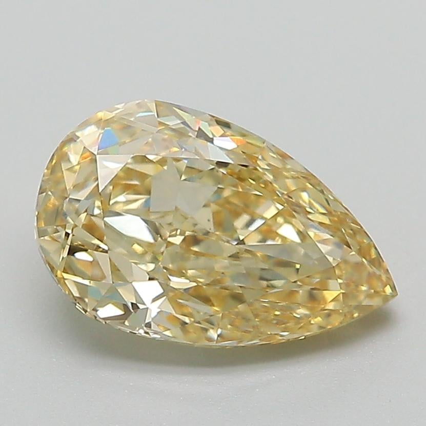 2.01 Ct. Fancy Intense Yellow Pear Lab Grown Diamond