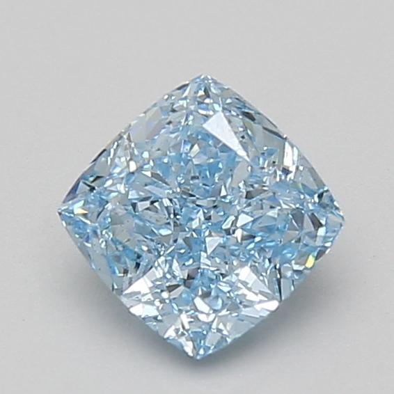 1.12 Ct. Fancy Vivid Blue Cushion Lab Grown Diamond