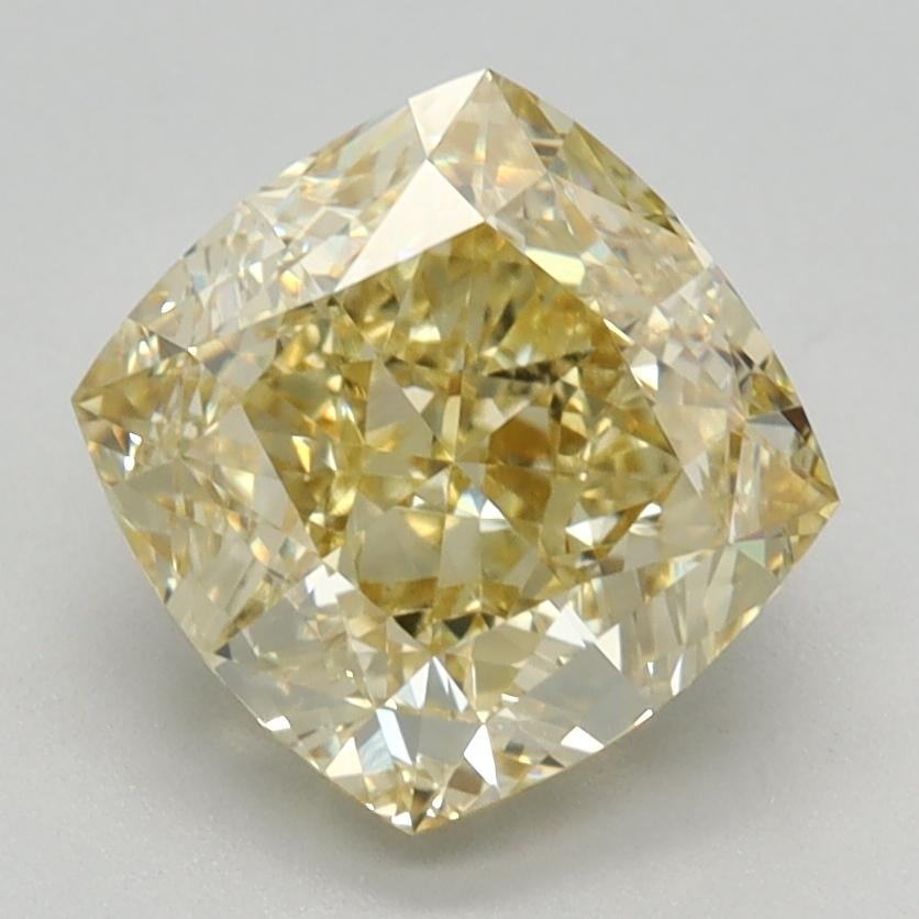 2.29 Ct. Fancy Intense Yellow Cushion Lab Grown Diamond