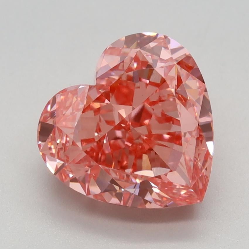 3.22 Ct. Fancy Vivid Pink Heart Lab Grown Diamond