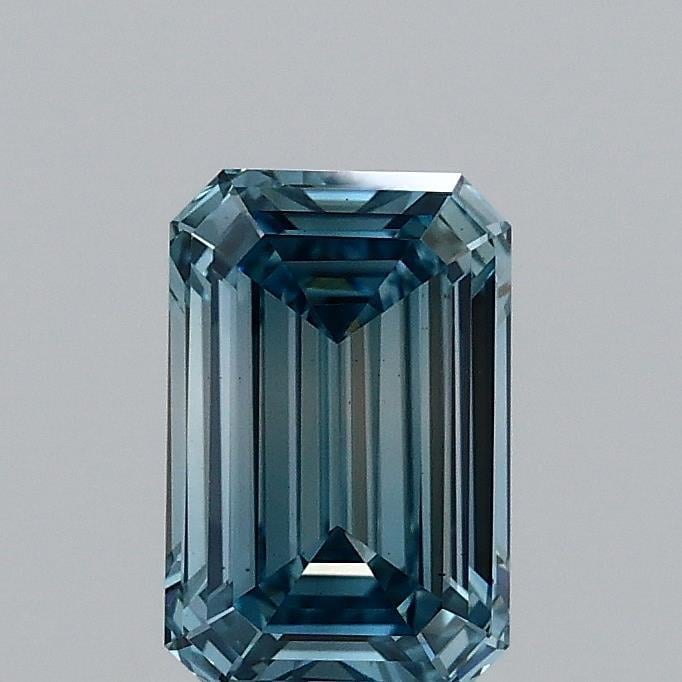 0.99 Ct. Fancy Vivid Blue Emerald Lab Grown Diamond