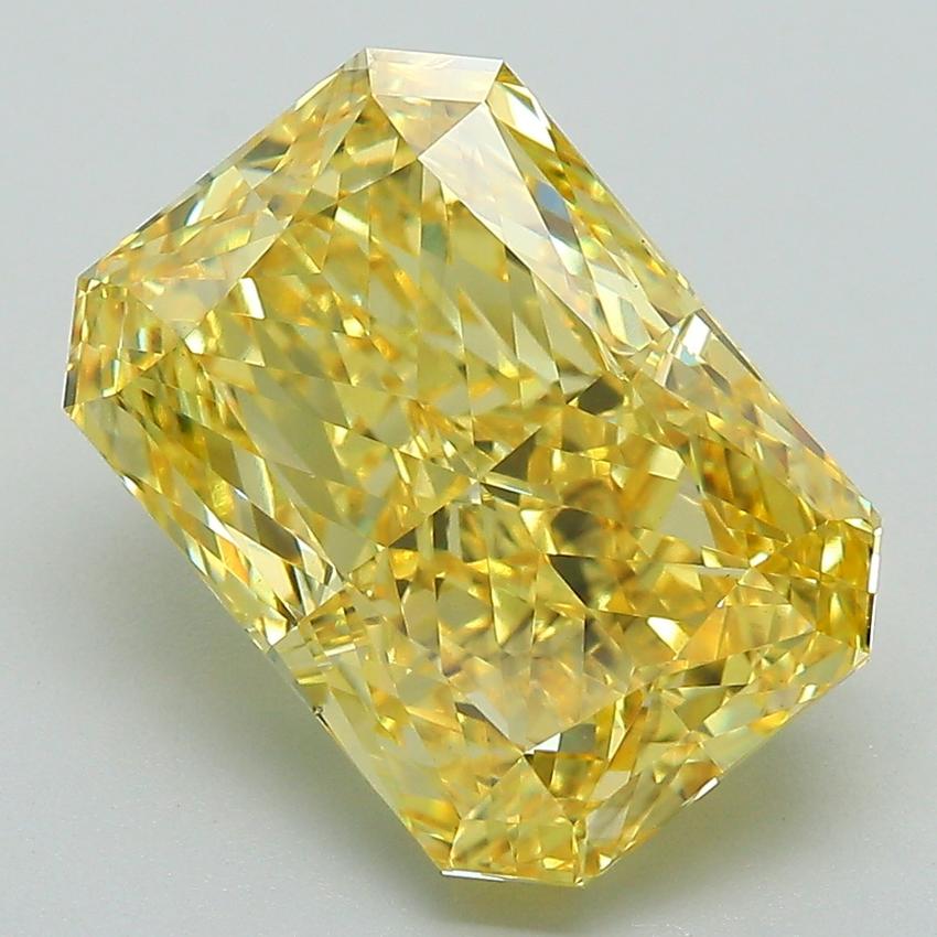 6.12 Ct. Fancy Vivid Yellow Radiant Lab Grown Diamond