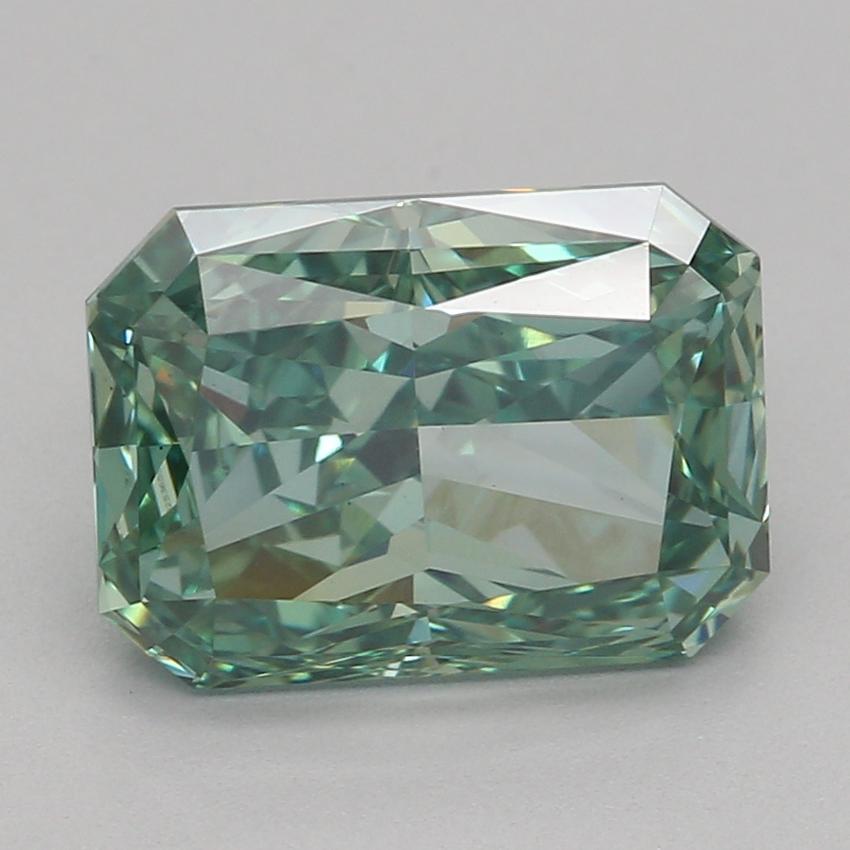 2.08 Ct. Fancy Vivid Green Radiant Lab Grown Diamond