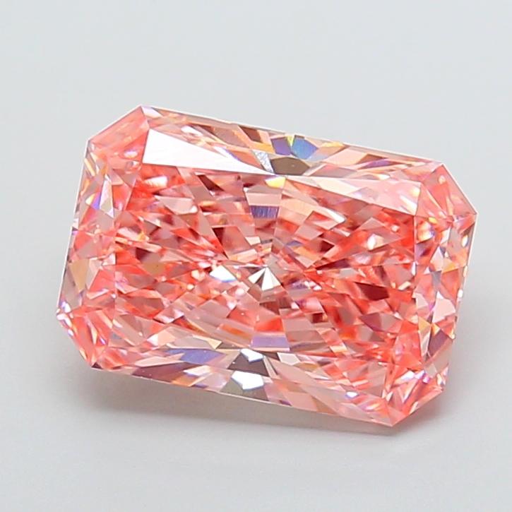 8.01 Ct. Fancy Vivid Pink Radiant Lab Grown Diamond