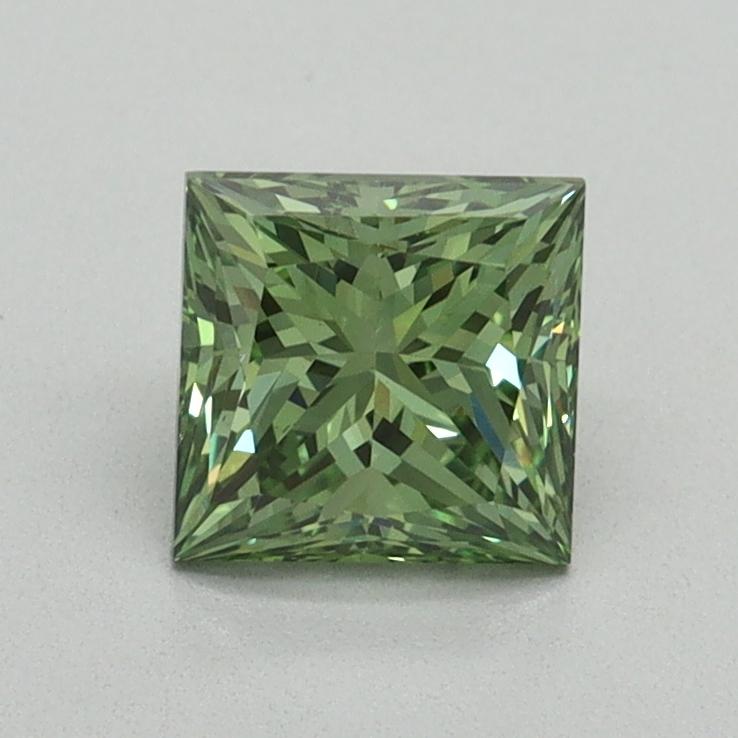1.01 Ct. Fancy Vivid Green Princess Lab Grown Diamond