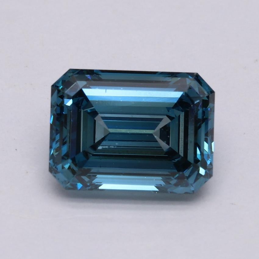 2.19 Ct. Fancy Intense Blue Emerald Lab Grown Diamond