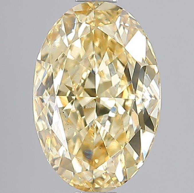 2.51 Ct. Fancy Intense Yellow Oval Lab Grown Diamond