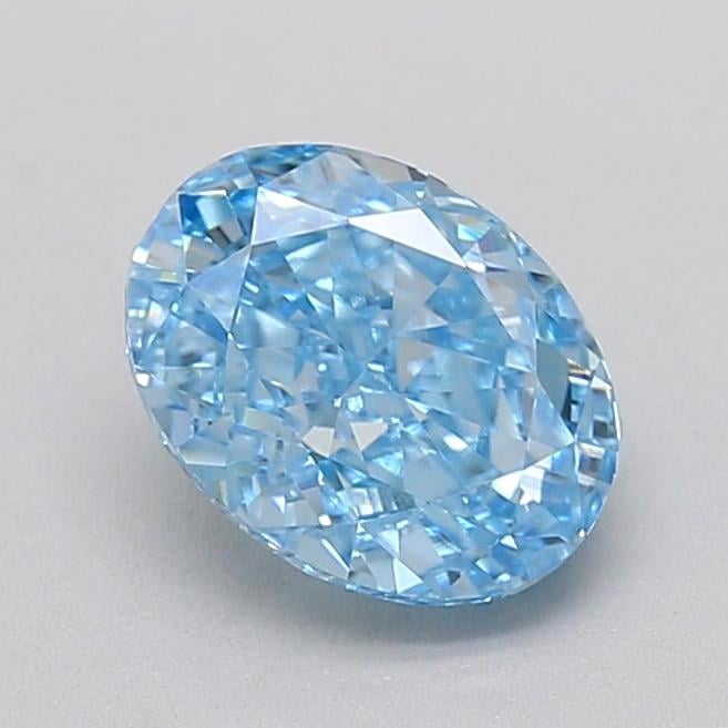 1.02 Ct. Fancy Vivid  Blue Oval Lab Grown Diamond