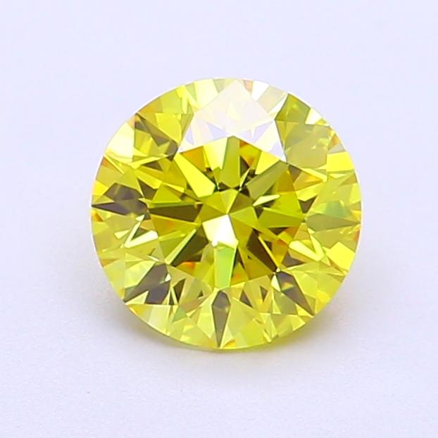 1.09 Ct. Fancy Vivid  Yellow Round Lab Grown Diamond