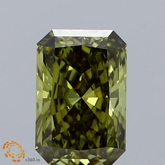 1.05 Ct. Fancy Vivid  Green Radiant Lab Grown Diamond