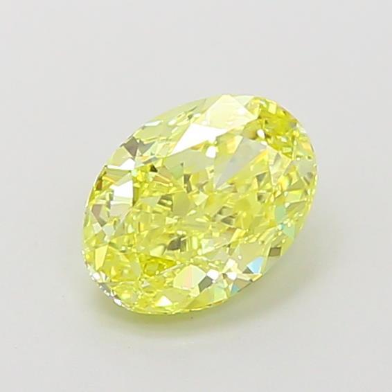 1.00 Ct. Fancy Vivid  Yellow Oval Lab Grown Diamond