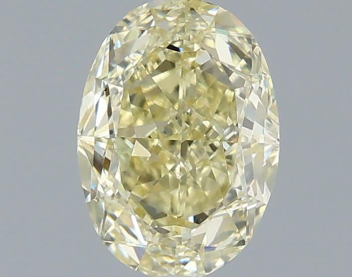 1.07 Ct. Fancy Light Yellow Oval Lab Grown Diamond