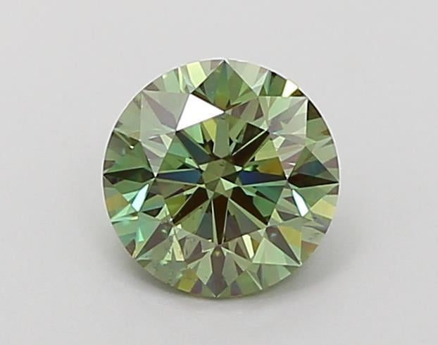 0.98 Ct. Fancy Vivid  Green Round Lab Grown Diamond