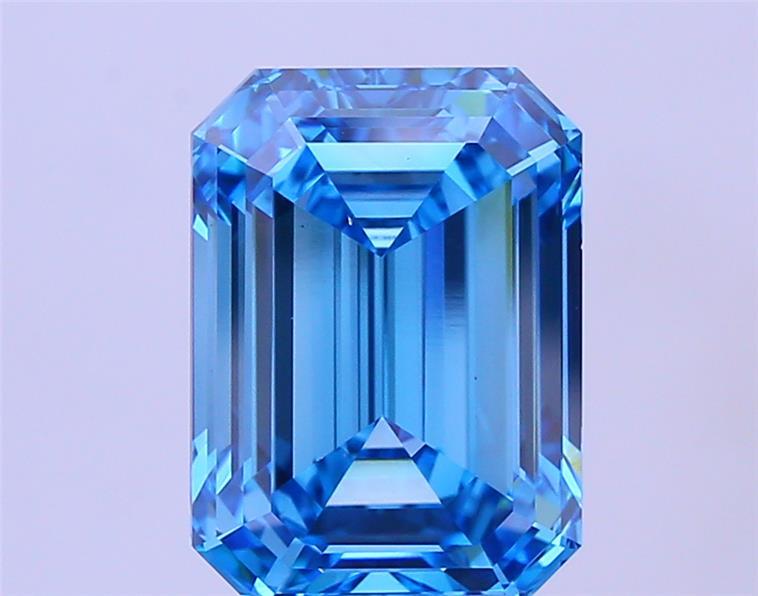 6.05 Ct. Fancy Vivid Blue Emerald Lab Grown Diamond