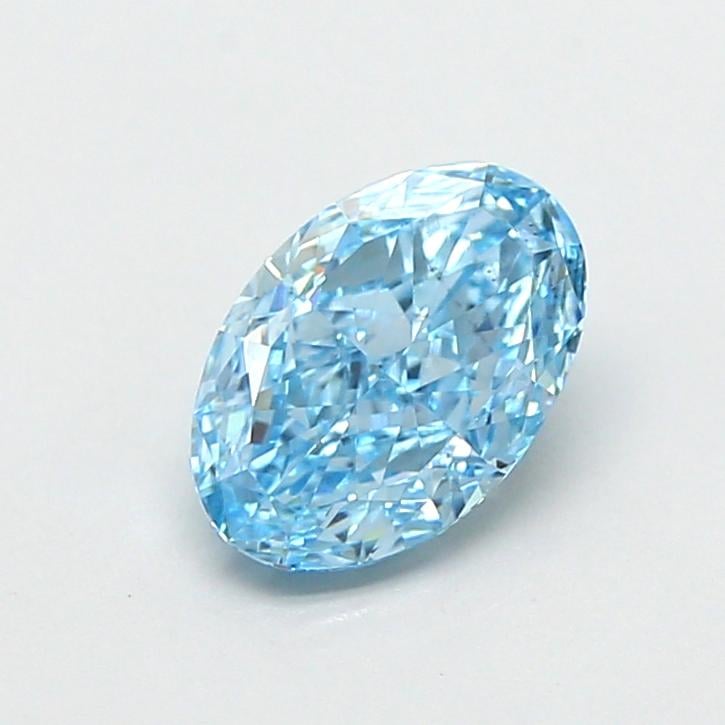 1.06 Ct. Fancy Vivid  Blue Oval Lab Grown Diamond