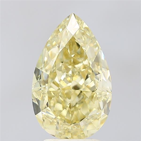 3.89 Ct. Fancy Intense Yellow Pear Lab Grown Diamond