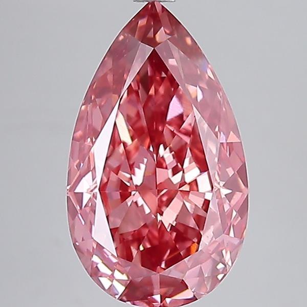 6.07 Ct. Fancy Vivid Pink Pear Lab Grown Diamond