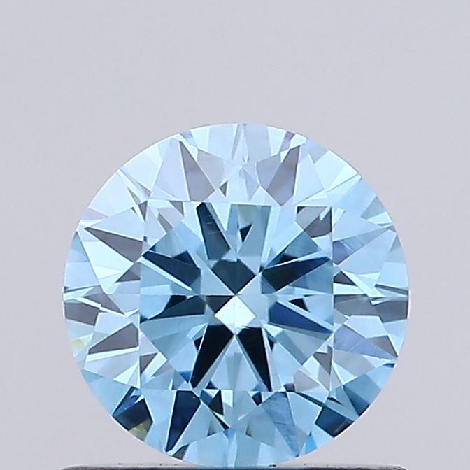 0.75 Ct. Fancy Vivid Blue Round Lab Grown Diamond