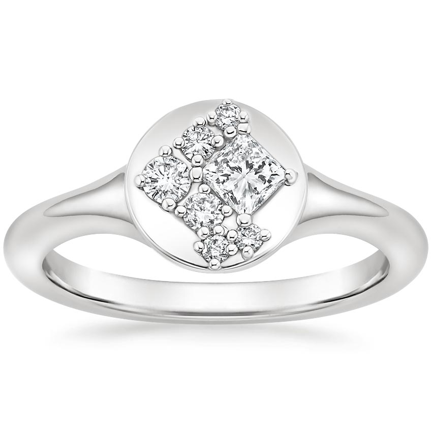 Rose gold diamond engagement ring with surprise diamond details