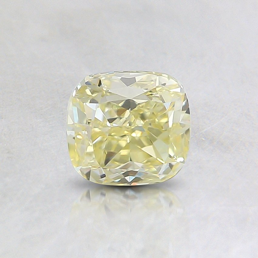 0.67 Ct. Fancy Yellow Cushion Diamond