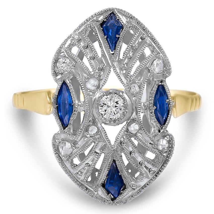 Edwardian Diamond Vintage Ring Jane Brilliant Earth