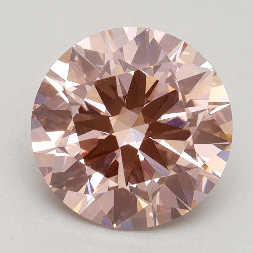 3.02 Ct. Fancy Intense Pink Round Lab Grown Diamond