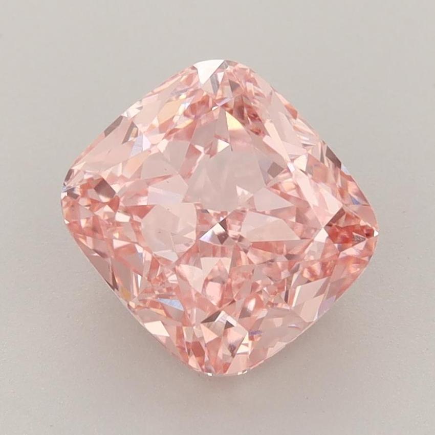2.78 Ct. Fancy Vivid Pink Cushion Lab Grown Diamond