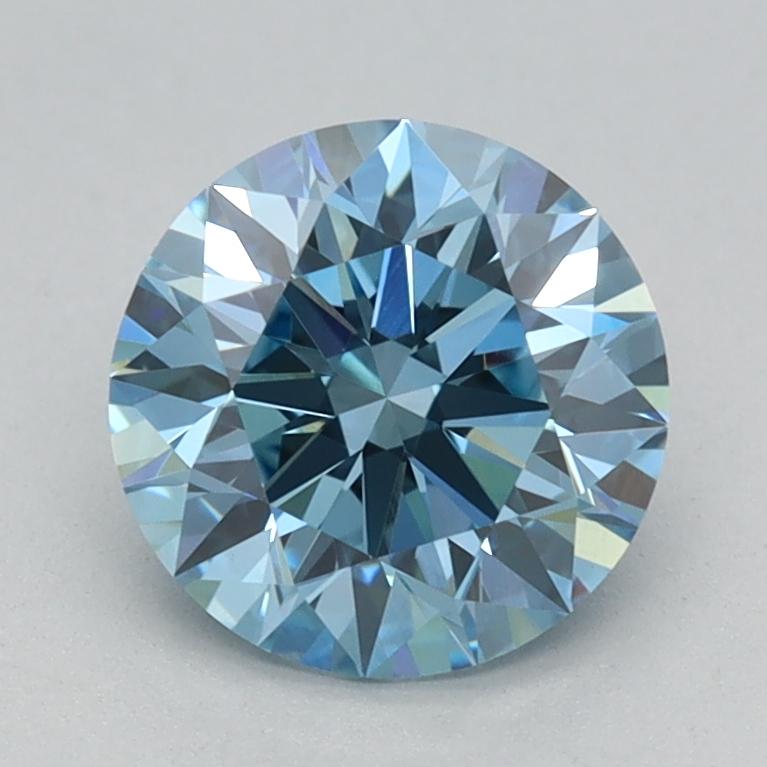 1.08 Ct. Fancy Vivid Blue Round Lab Grown Diamond