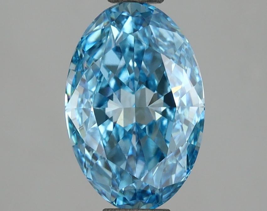 1.73 Ct. Fancy Vivid Blue Oval Lab Grown Diamond