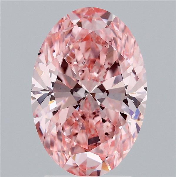 3.01 Ct. Fancy Vivid Pink Oval Lab Grown Diamond