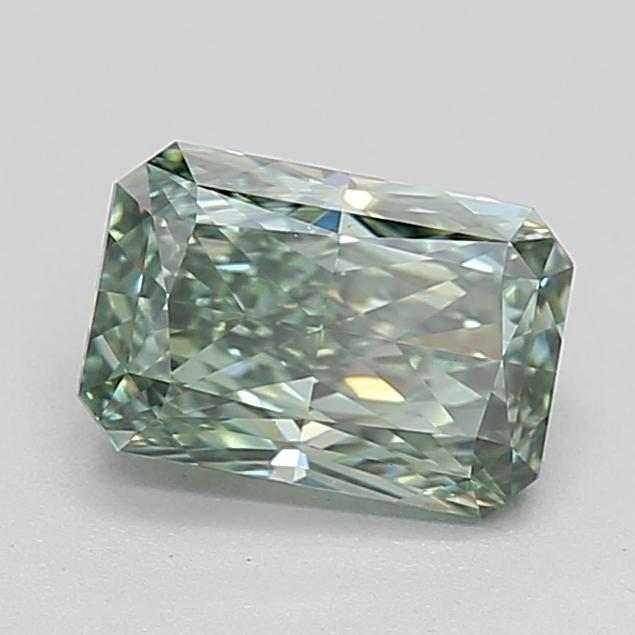 1.02 Ct. Fancy Vivid  Green Radiant Lab Grown Diamond