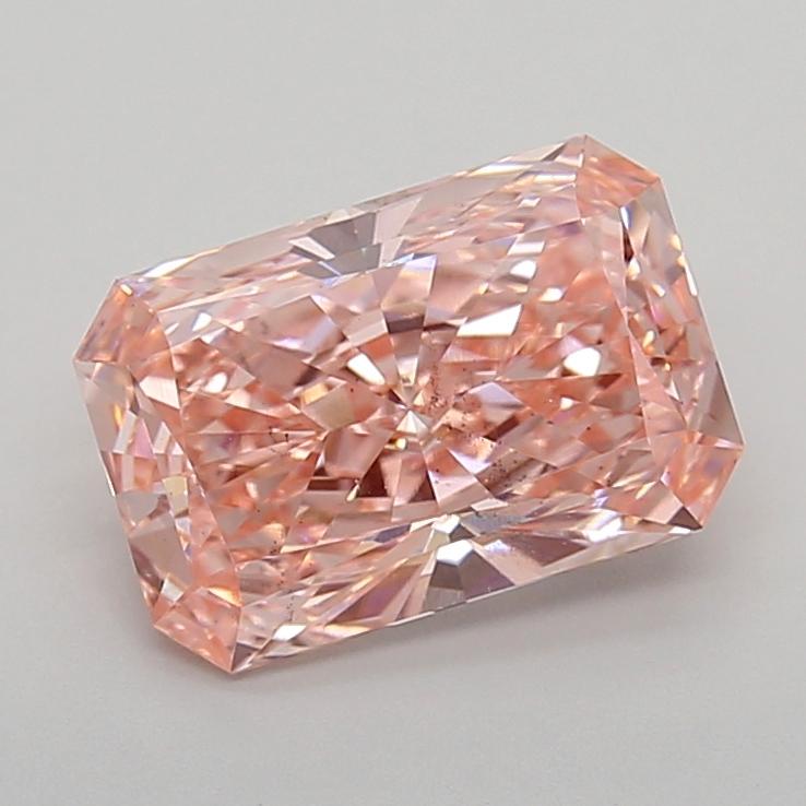 3.02 Ct. Fancy Vivid  Pink Radiant Lab Grown Diamond
