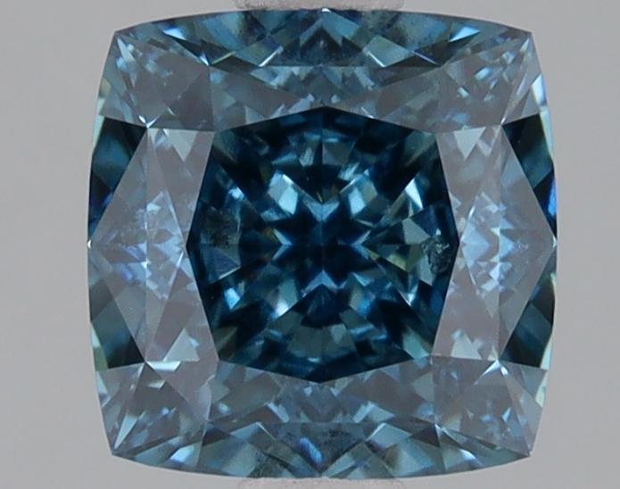1.58 Ct. Fancy Vivid Blue Cushion Lab Grown Diamond