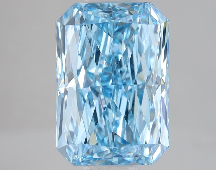 3.06 Ct. Fancy Vivid Blue Radiant Lab Grown Diamond