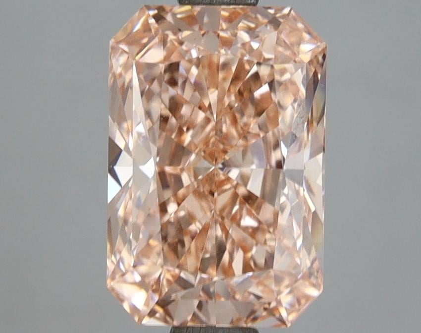 3.05 Ct. Fancy Vivid Orangy Pink Radiant Lab Grown Diamond