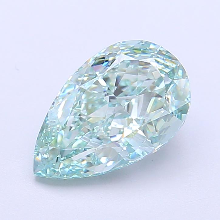 2.12 Ct. Fancy Vivid Green Pear Lab Grown Diamond