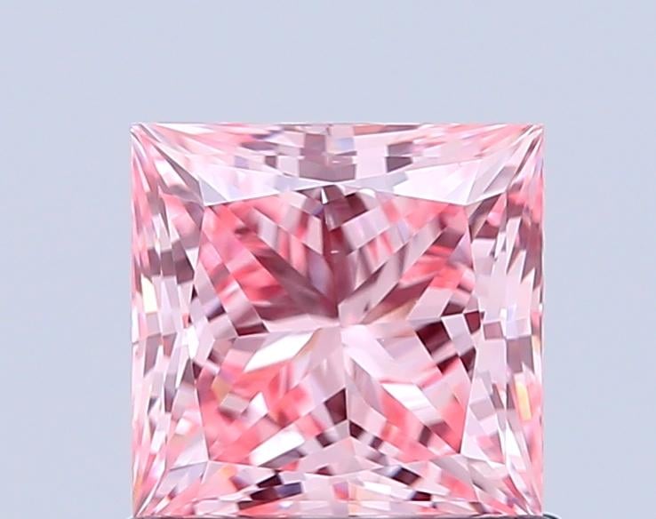 1.01 Ct. Fancy Vivid Pink Princess Lab Grown Diamond